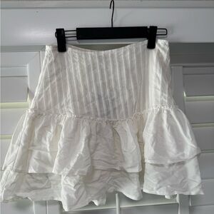 NWT new with tags Joa Elegant White Ruffled Skirt Small